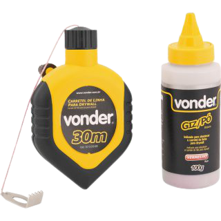Linha com giz vermelha para drywall VONDER