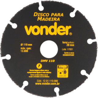 Disco corte 110x20mm tungstênio DMV110 VONDER