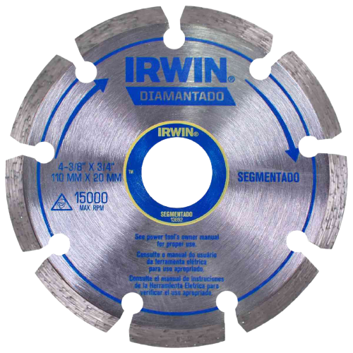Disco diamantado 110mm segmentado IRWIN