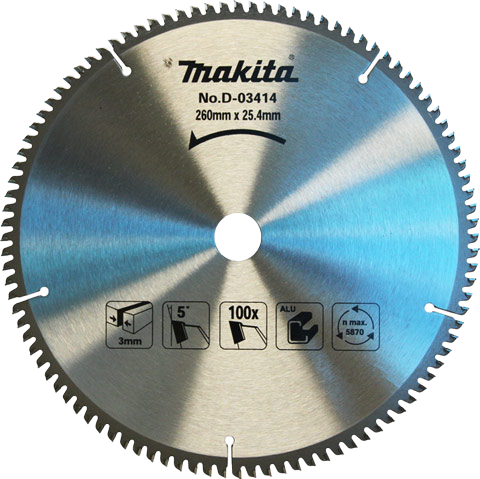 Disco de serra circular 260x25,4x100D D-03414 MAKITA