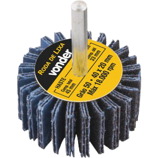 Roda lixa c/ haste 1/4" 40 x 20mm G50 VONDER