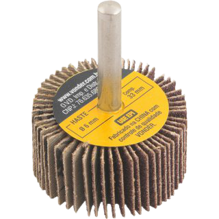 Roda lixa c/ haste 1/4" 40 x 20mm G80 VONDER