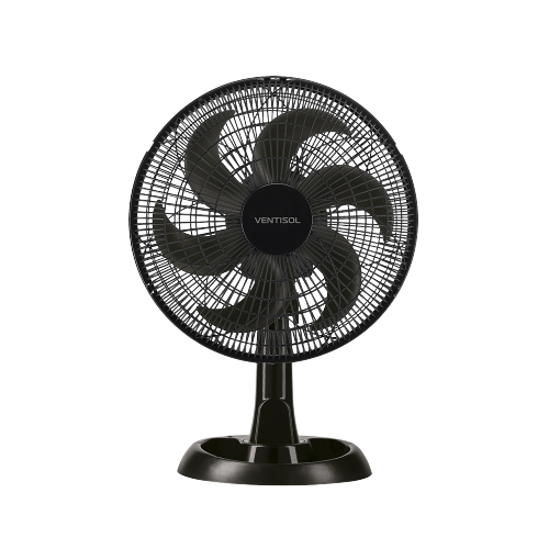 Ventilador oscilante 30cm (110/220V) (7249/7250) 6P Preto Eco VENTISOL