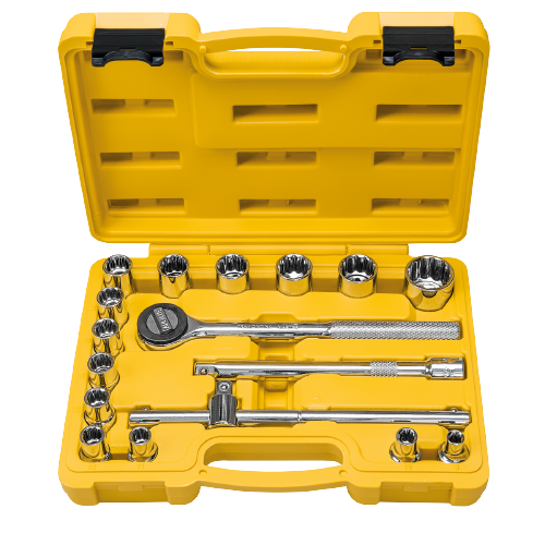 Jogo de Soquete estriado enc 1/2" (8 a 30mm) 17pçs 43600017 TRAMONTINA