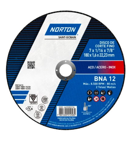 Disco corte (7 x 1/16 x 7/8") BNA12 NORTON