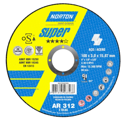 Disco corte (7 x 1/8 x 7/8") AR312 Supernorton NORTON